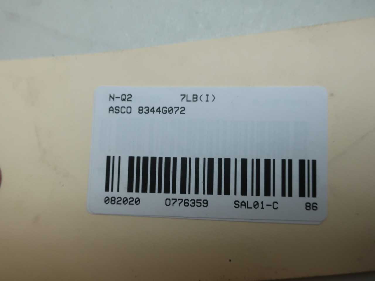 ASCO 8344G072 RED HAT 120V-AC 3/8IN NPT SOLENOID VALVE - SOLENOID VALVE