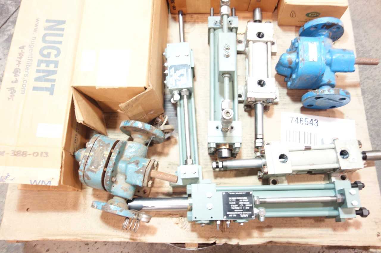 1 PALLET OF ASSORTED PUMPS, CYLINDERS, CARTRIDGE VALVE- WORTHINGTON, ANVIL FIG, CPV, GRINNELL FIG - VALVES
