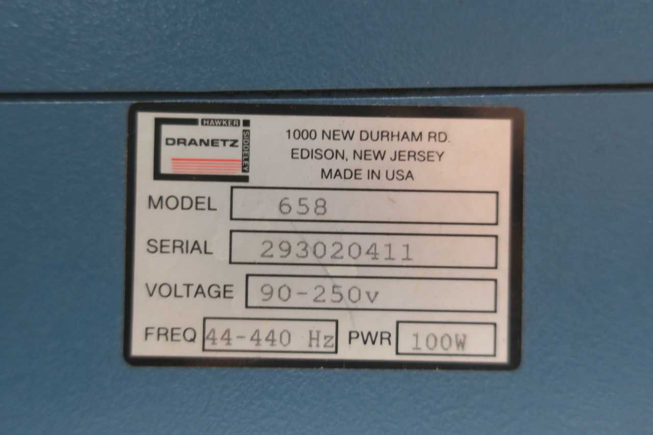 DRANETZ BMI 658 POWER QUALITY ANALYZER 90-250V-AC 100W 44-440HZ - ANALYZER