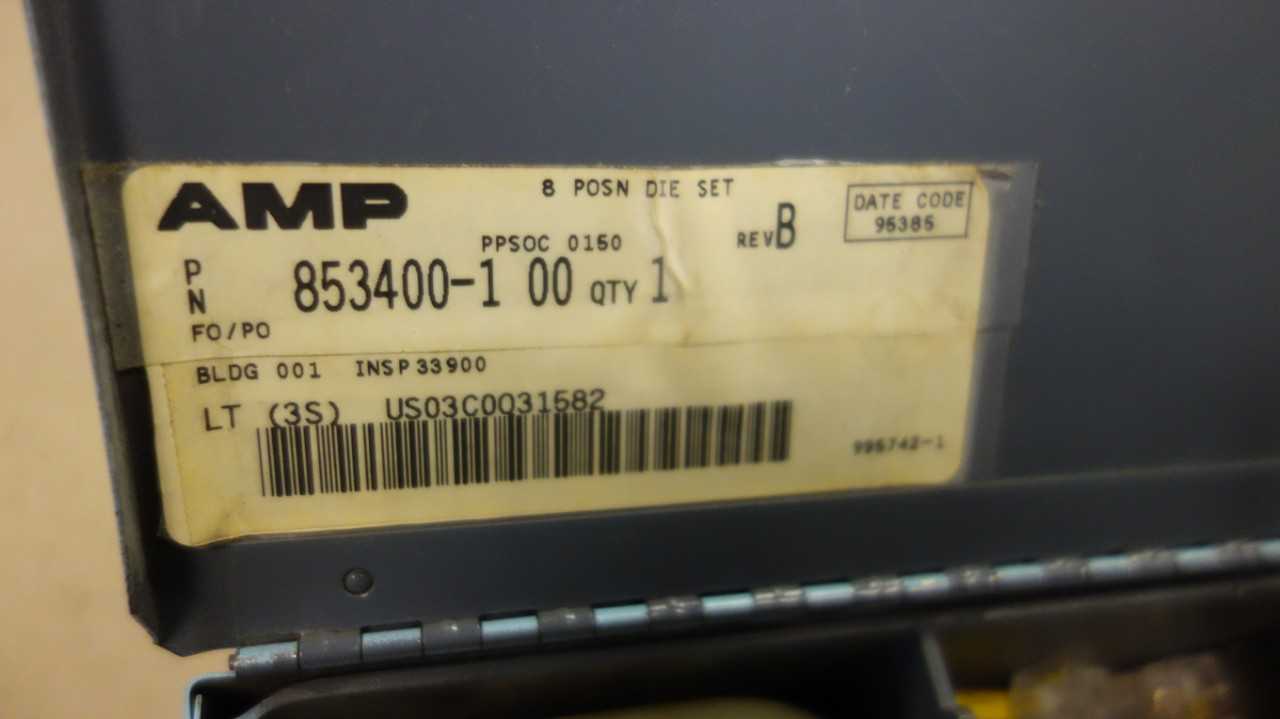 AMP 853400-1 8 POSITION DIE SET - ELECTRIC POWER TOOLS