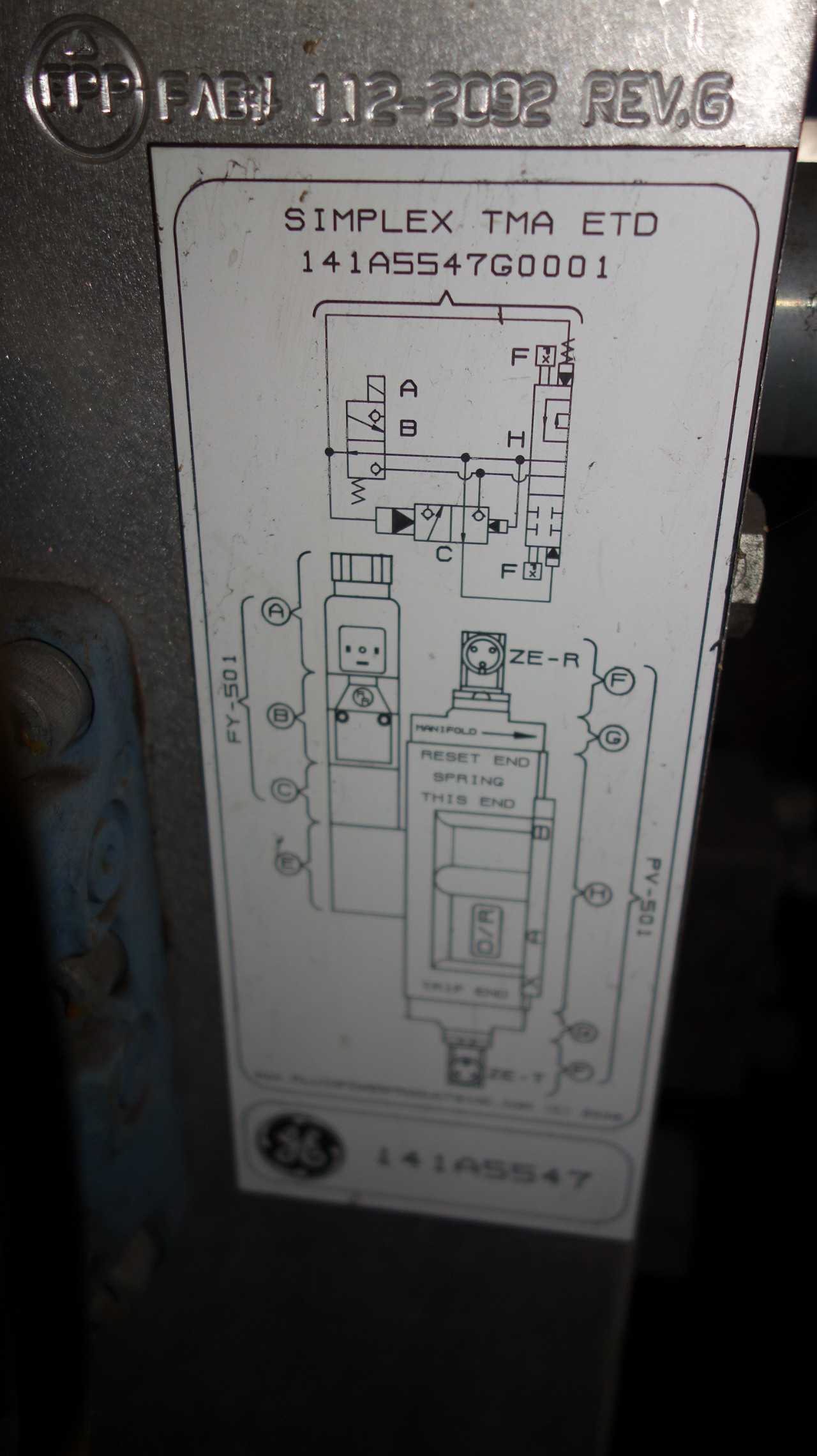 GE SIMPLEX TMA ETD HYDRAULIC MANIFOLD, 3X REXROTH - PNEUMATIC VALVE