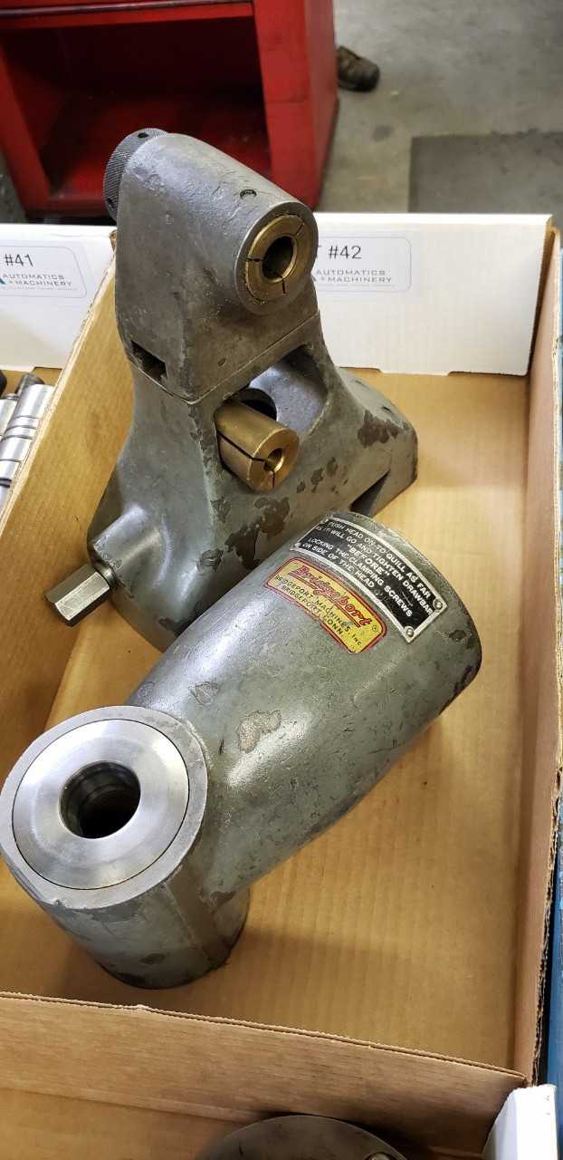 Bridgeport R8 Drive Horizontal Angle Milling Attachment and Collet Fixture - MACHINING ACCESSORIES & TOOLING Bridgeport R8 Drive Horizontal Angle Milling Attachment and Collet Fixture - MACHINING ACCESSORIES & TOOLING