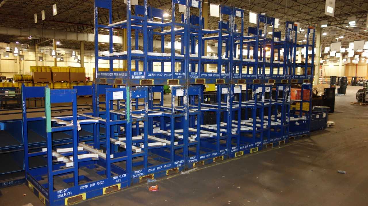 LOT OF 11 TENNECO W193P 2017P552 MUFFLER ASSY RACKING STORAGE RACKS - PALLET RACKING