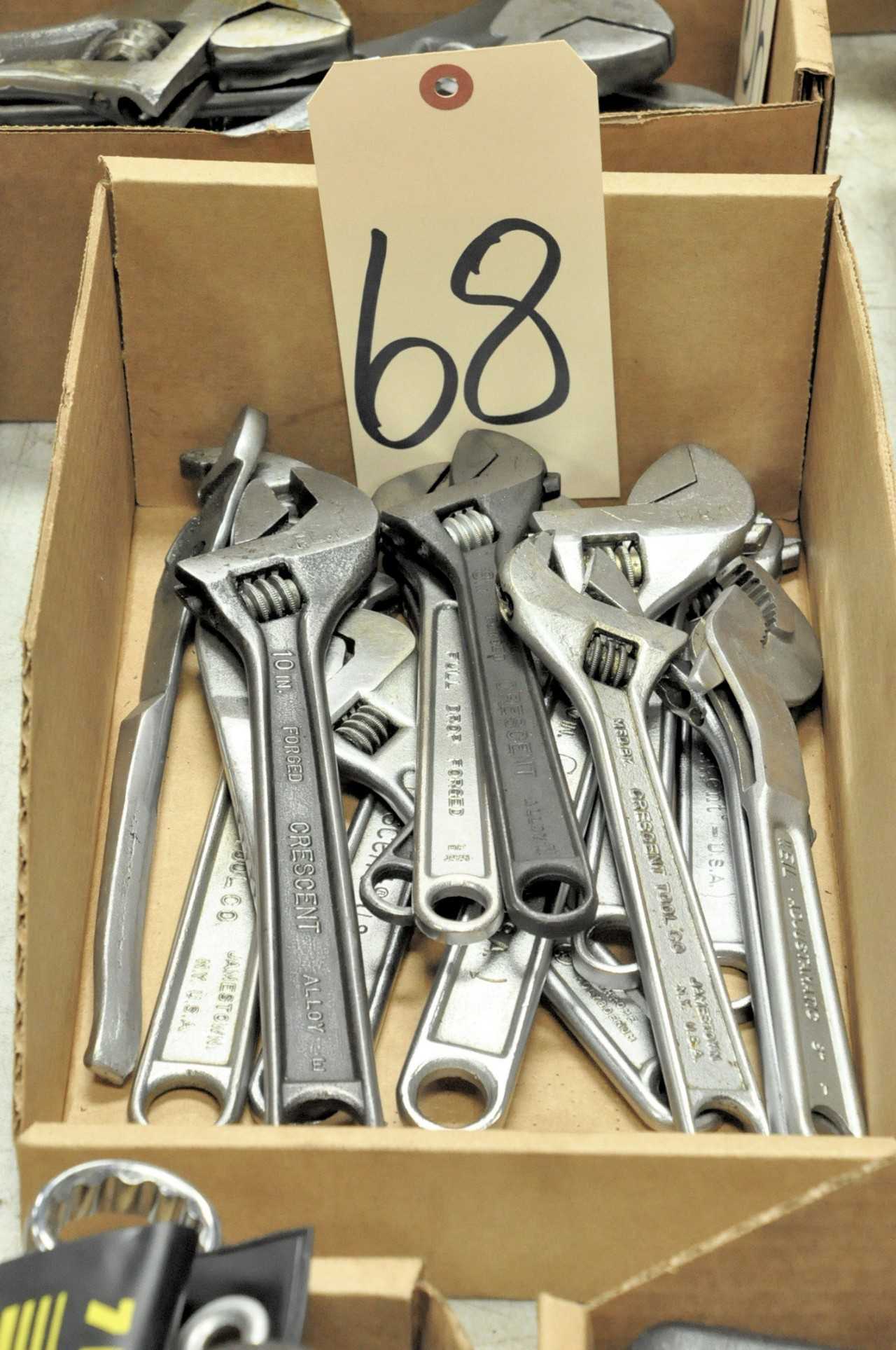 Lot Small Adjustable Wrenches in 1 Box - HAND TOOLS