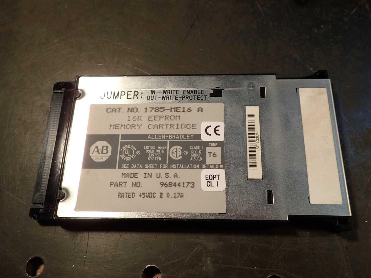 Allen Bradley 1785-L20B/E E01 PLC-5/20 Processor Module: 1785-ME16, 16K, EEPROM - AUTOMATION & CONTROLS
