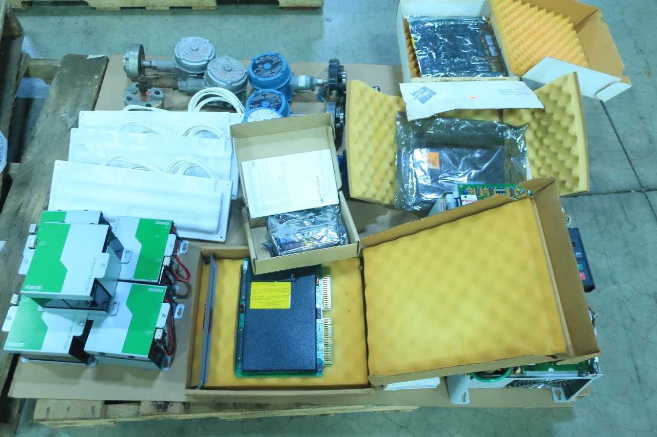 1 PALLET OF INSTRUMENTATION, VFD, CONTROL BOARDS, BATTER PACKS- ABB, ALLEN BRADLEY, GENERAL ELECTRIC - AUTOMATION & CONTROLS