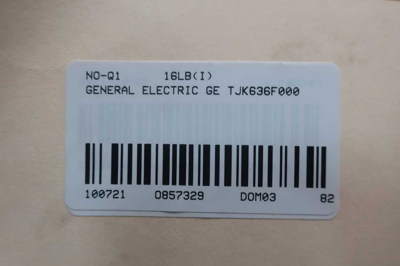 GENERAL ELECTRIC GE TJK636F000 3P 600A AMP 600V-AC MOLDED CASE CIRCUIT BREAKER - CIRCUIT BREAKERS