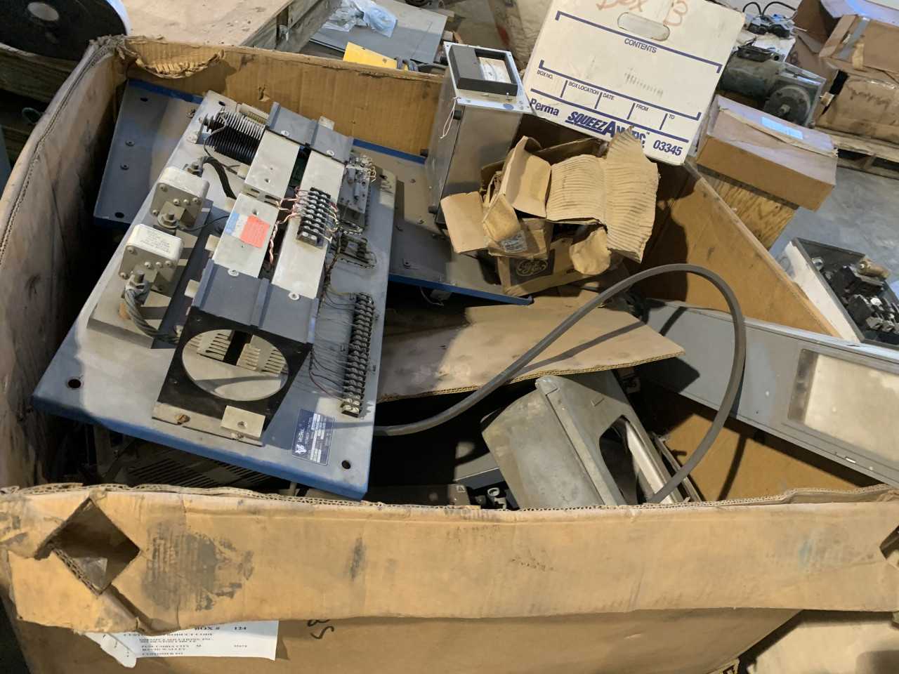 LARGE CRATE OF MISC ELECTRICAL AUTOMATION PARTS - ELECTRICAL PARTS