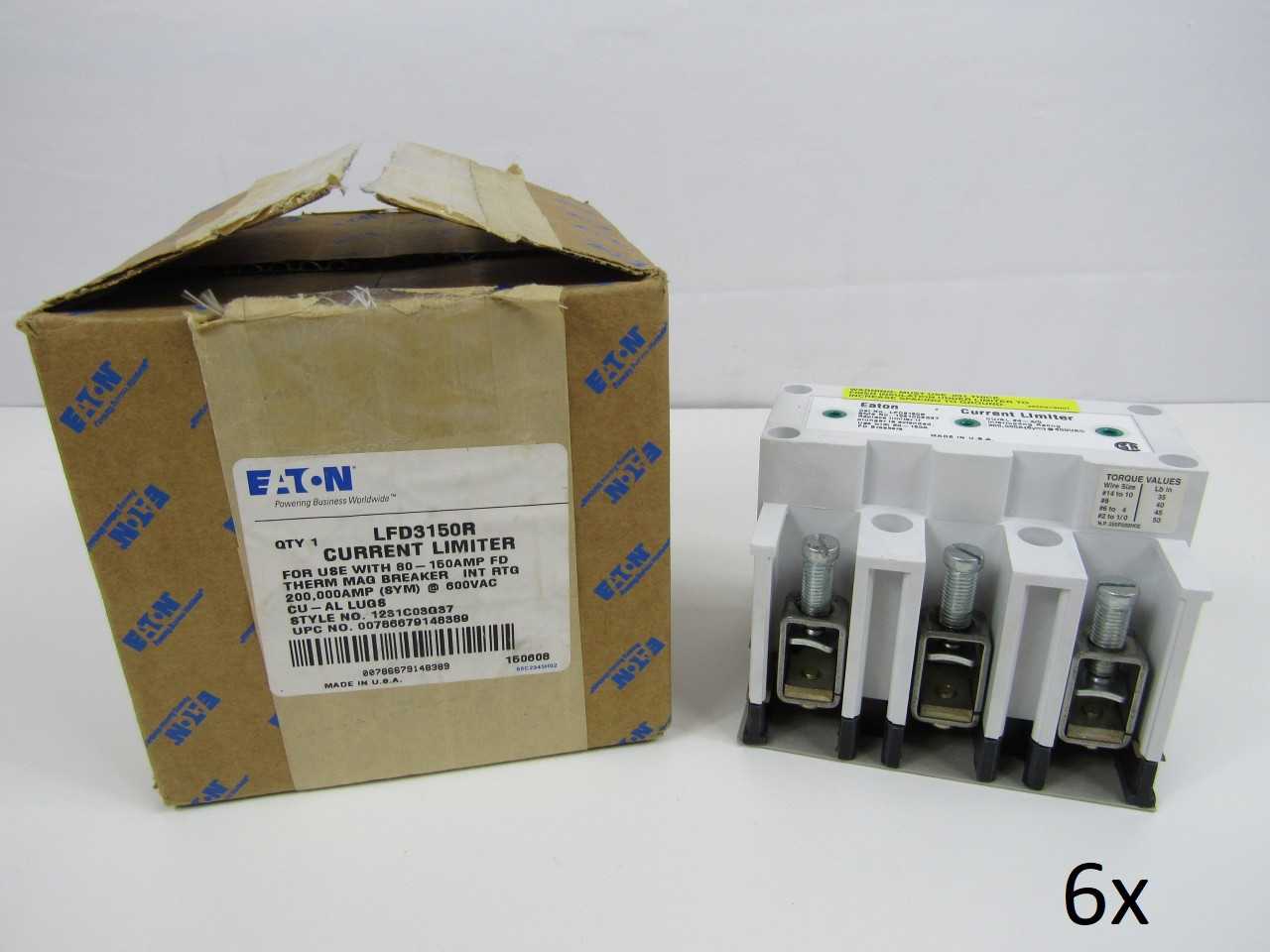 Lot of Quantity 6x LFD3150R Fuses Limiters - ELECTRICAL COMPONENTS
