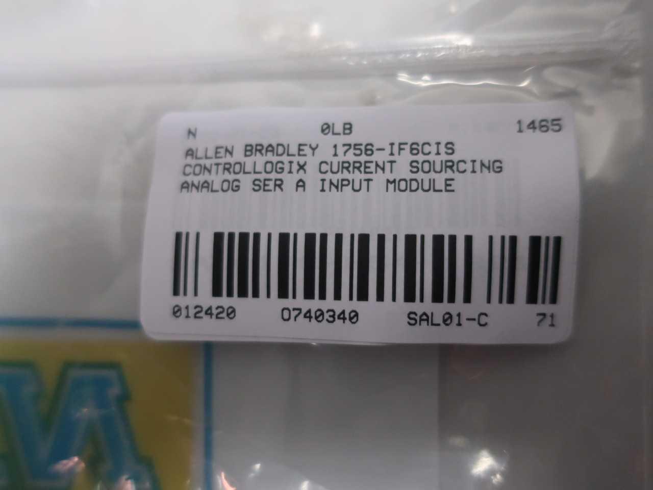 ALLEN BRADLEY 1756-IF6CIS CONTROLLOGIX SER A ANALOG INPUT MODULE - AUTOMATION & CONTROLS