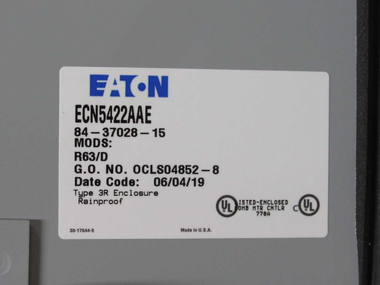 Eaton ECN Enclosure - ELECTRICAL COMPONENTS