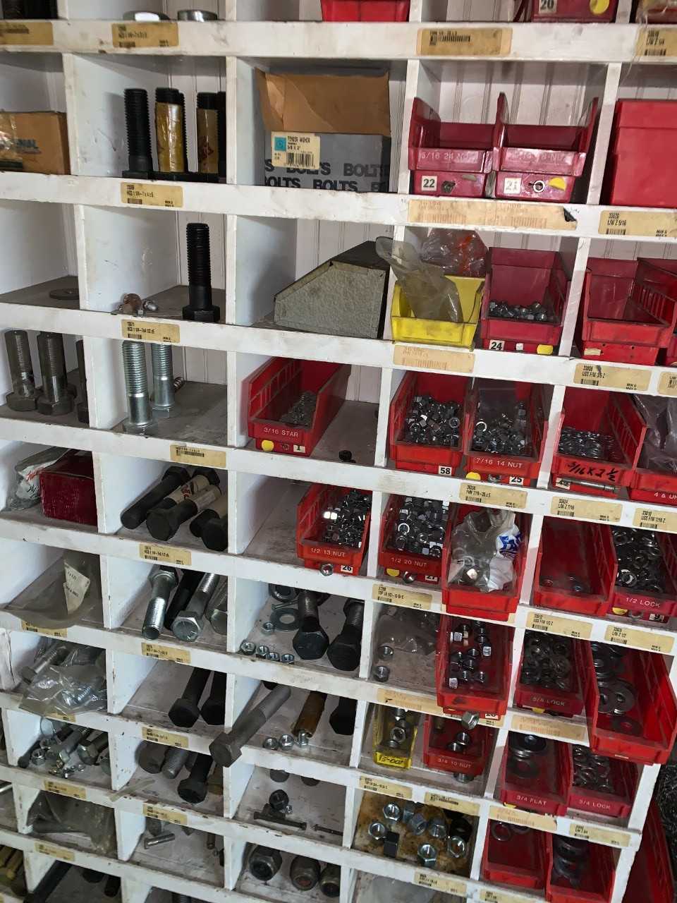 Wall Organizer filled with Nuts and Bolts - INDUSTRIAL PARTS