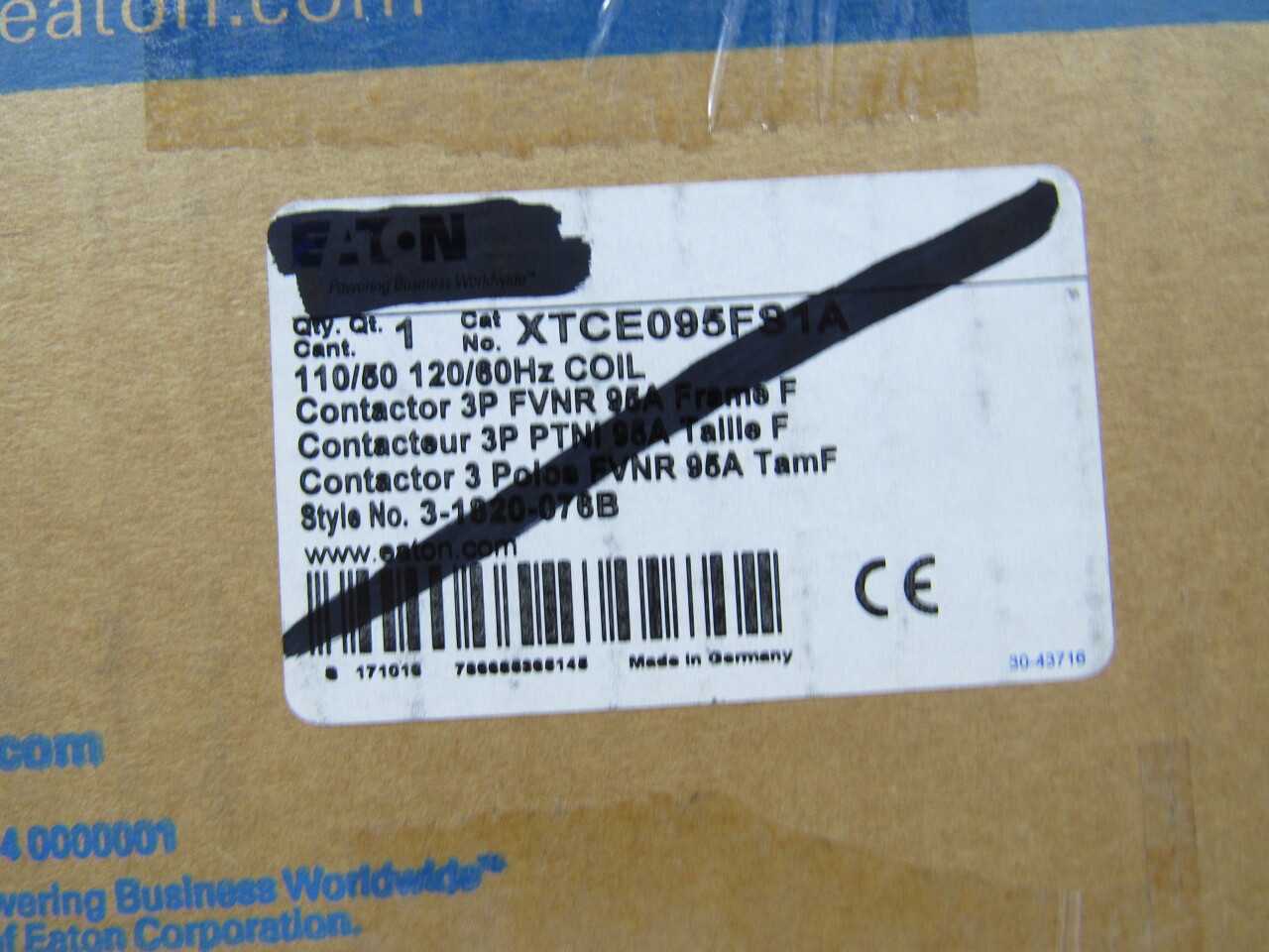 Quantity of 10x XTCE095FS1A Non-Reversing Contactors - CONTACTORS