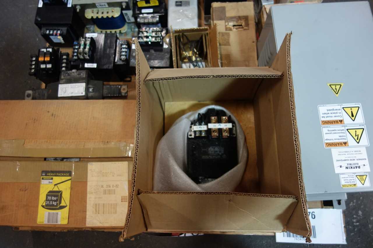 1 PALLET OF ASSORTED TRANSFORMERS- WESTINGHOUSE, CUTLER HAMMER, GENERAL ELECTRIC - CONTROL TRANSFORMERS