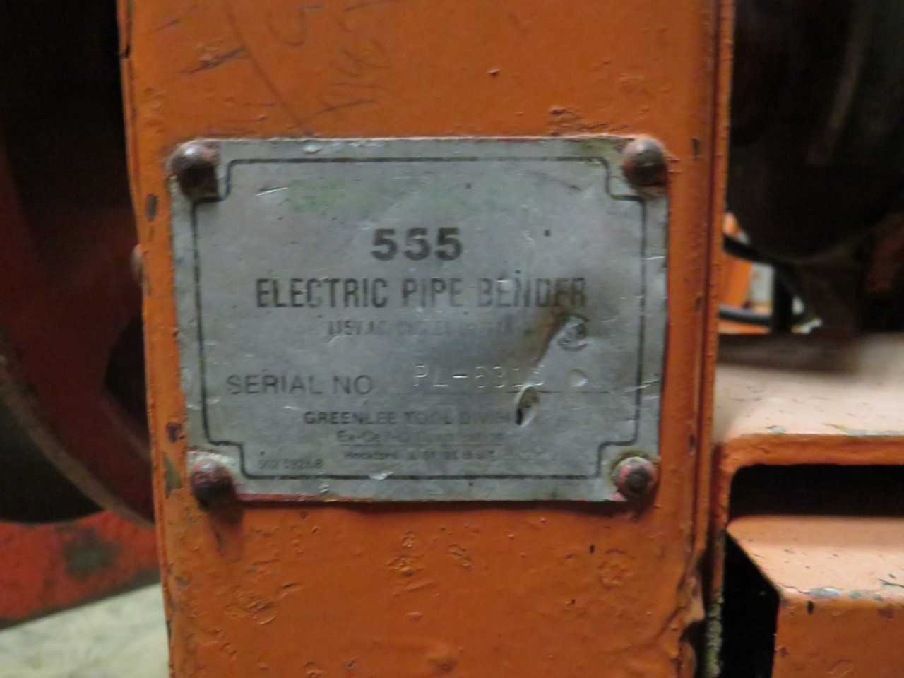 GREENLEE 555 ELECTRIC CONDUIT PIPE BENDER 1/2" TO 2" IMC EMT - ELECTRIC POWER TOOLS