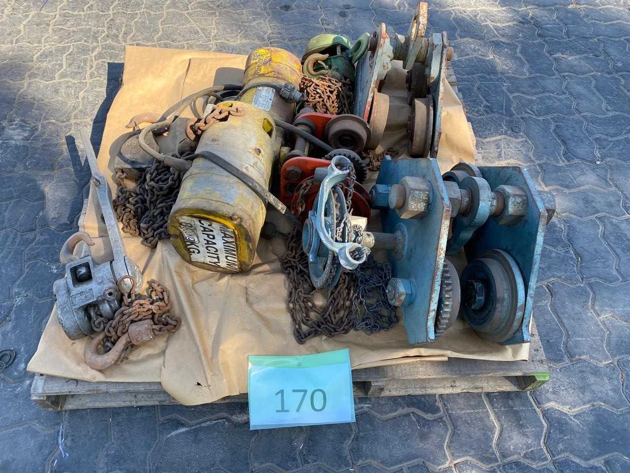 PALLET OF ASSORTED CHAIN HOISTS - LIFTING EQUIPMENT PALLET OF ASSORTED CHAIN HOISTS - LIFTING EQUIPMENT