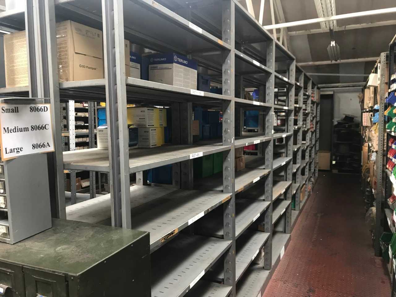 Selection of used metal shelving/storage - various sizes - SHELVING