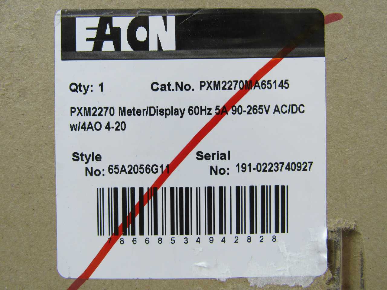 Quantity 1 of Eaton PXM2270MA65145 Meter Display 5A 90-265V 60 Hz - ELECTRICAL COMPONENTS