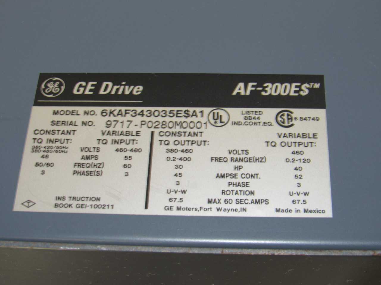 GE Drive - MOTOR DRIVES