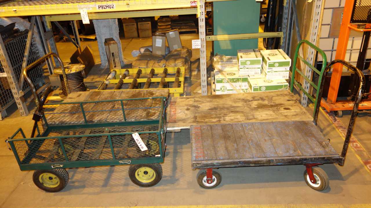LOT OF 4 ASSORTED MOBILE ROLLING CARTS - ROLLING CARTS