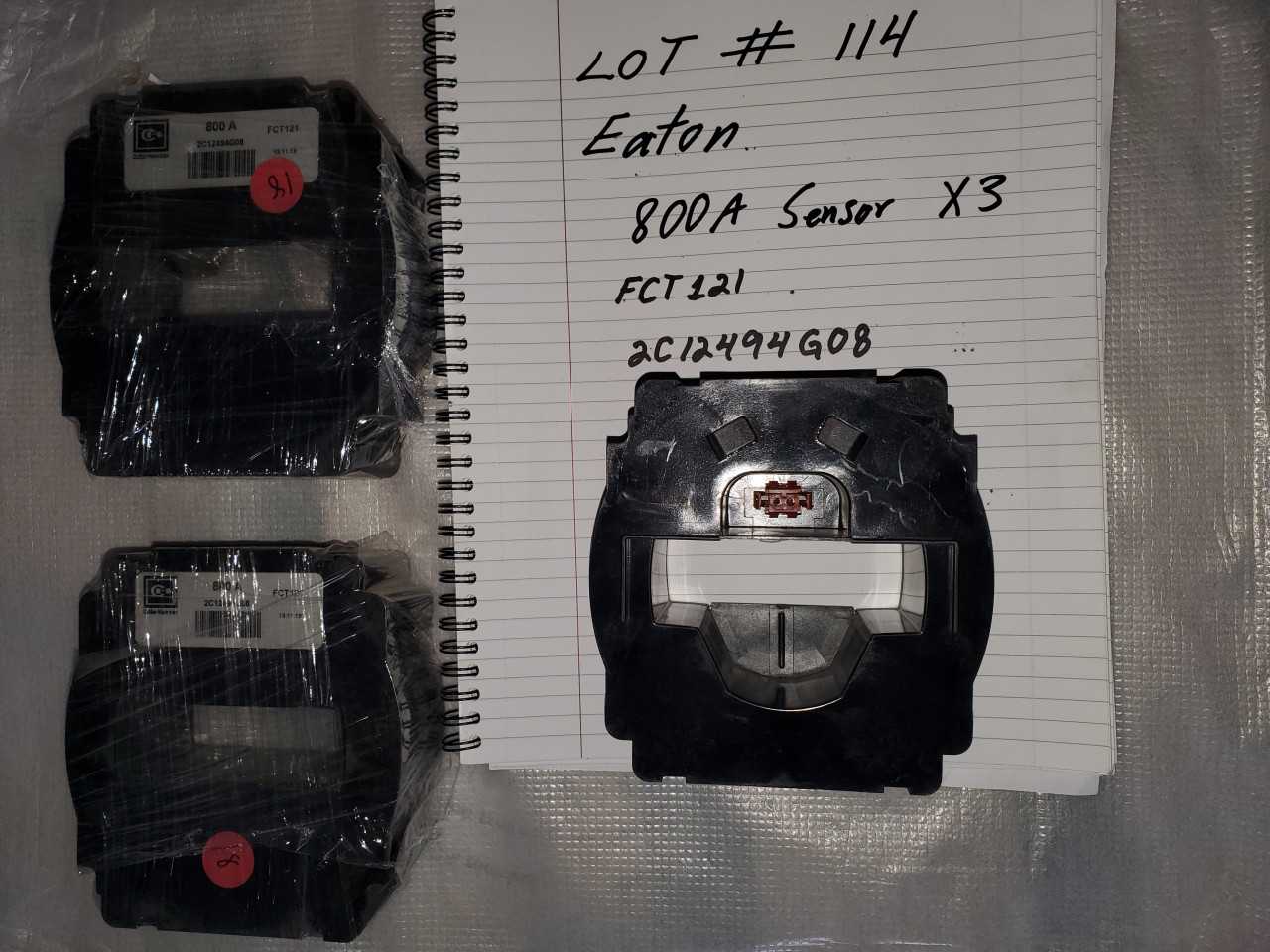 EATON 800A SENSOR FCT121 QTY. 3 ( 2C12494G08 ) - CIRCUIT BREAKERS