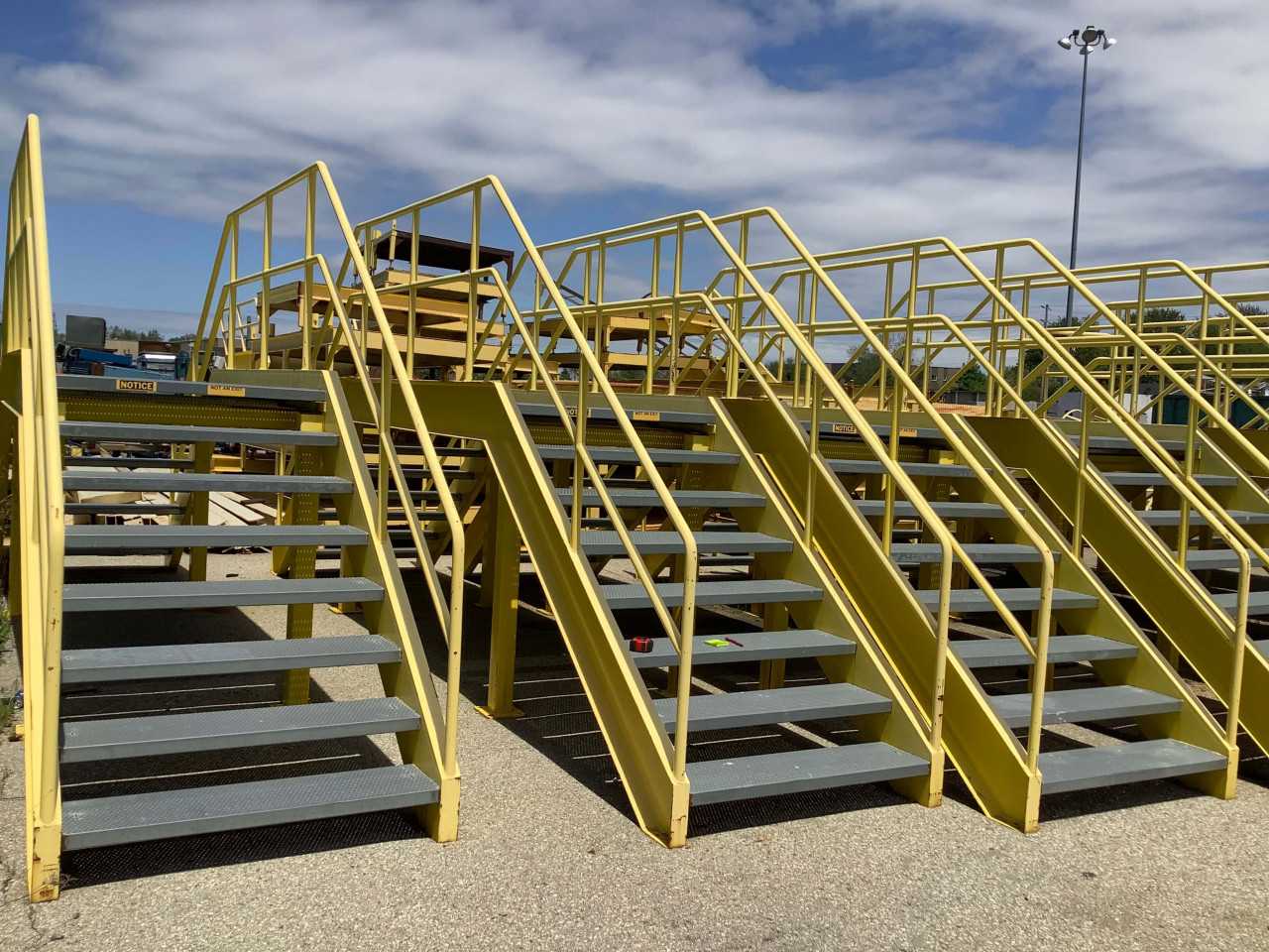 Welded Steel Mobile Works Platform 117" x 53" x 62" - ROLLING CARTS