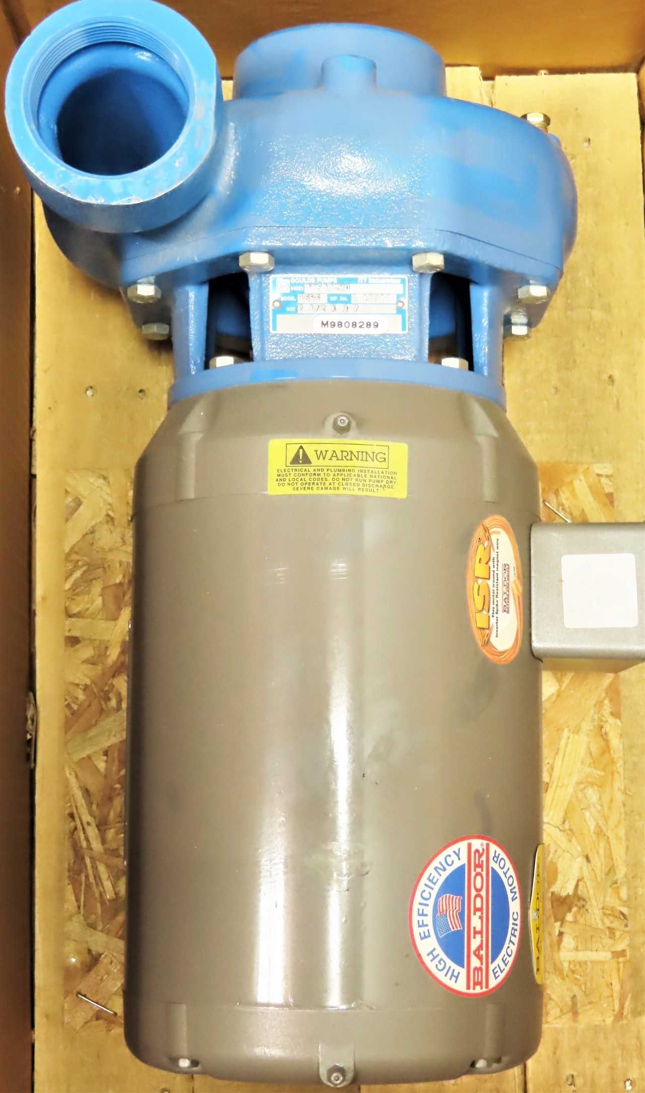 GOULDS 4BF1J2H0 IRON CENTRIFUGAL PUMP 2-1/2 X 3-7 3656 4-15/16IN 5HP 230/460V-AC - CENTRIFUGAL PUMP GOULDS 4BF1J2H0 IRON CENTRIFUGAL PUMP 2-1/2 X 3-7 3656 4-15/16IN 5HP 230/460V-AC - CENTRIFUGAL PUMP