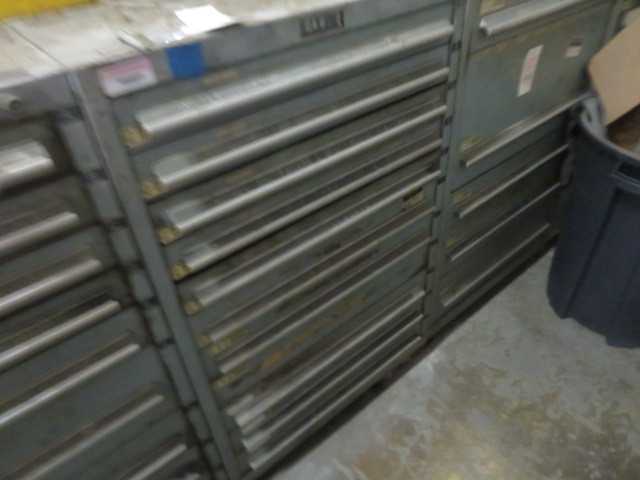 10 Drawer Vidmar Cabinet and Contents - MISCELLANEOUS