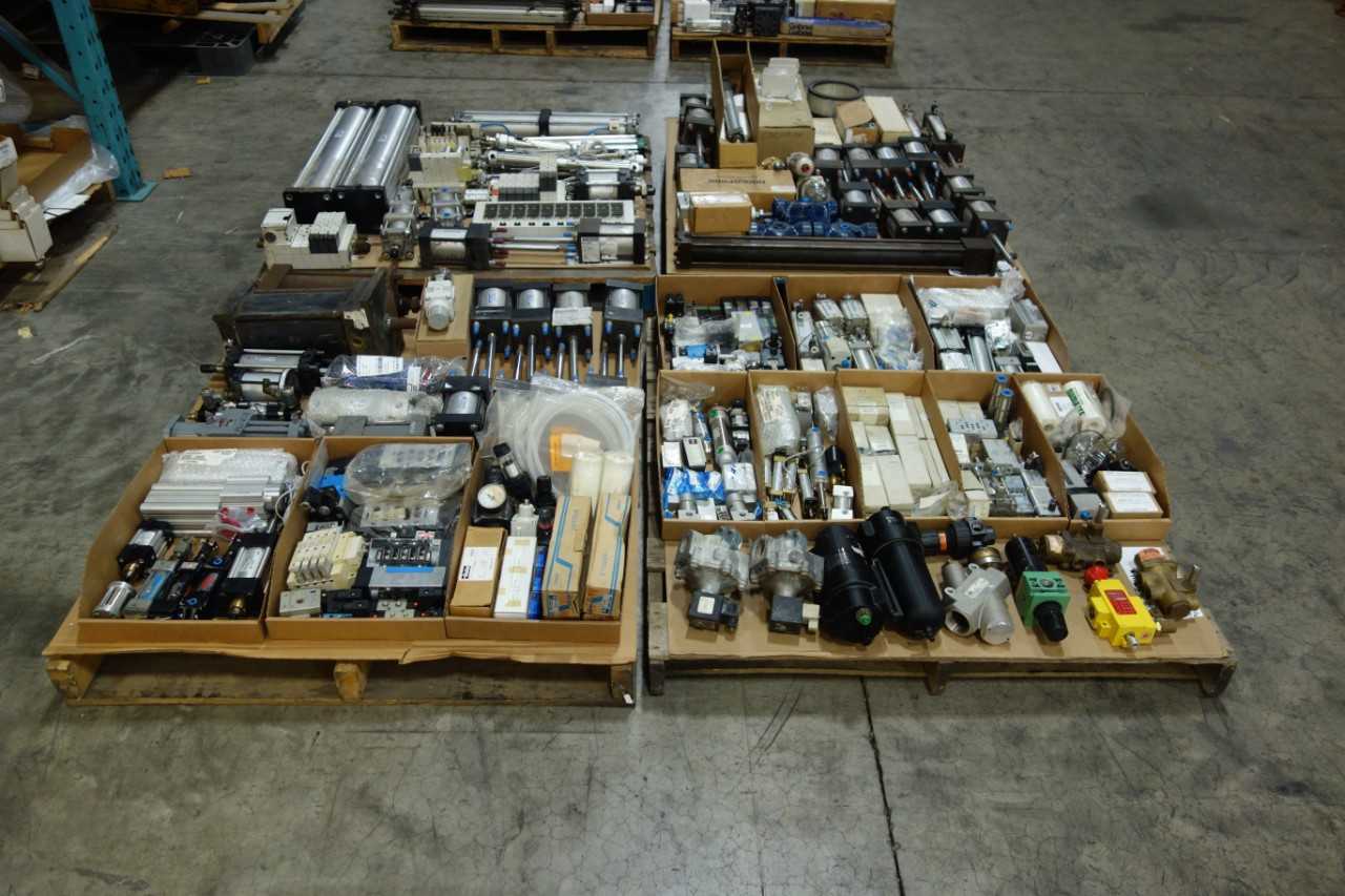 4 PALLETS OF PNEUMATIC PARTS AND ACCESSORIES - PNEUMATIC POWER TOOL