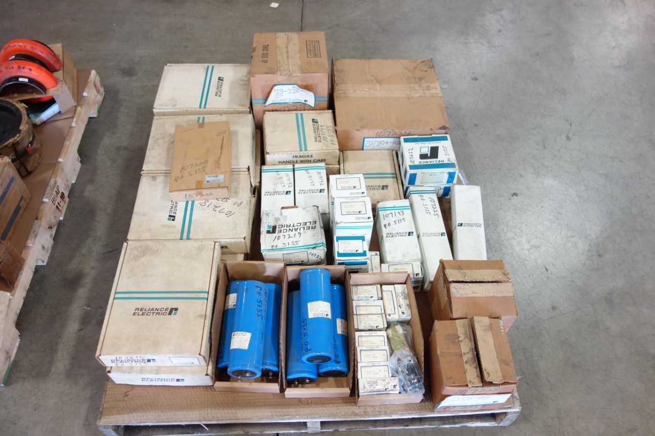 1 PALLET OF RELIANCE ELECTRIC CONTROLS AND ACCESSORIES - ELECTRICAL COMPONENTS
