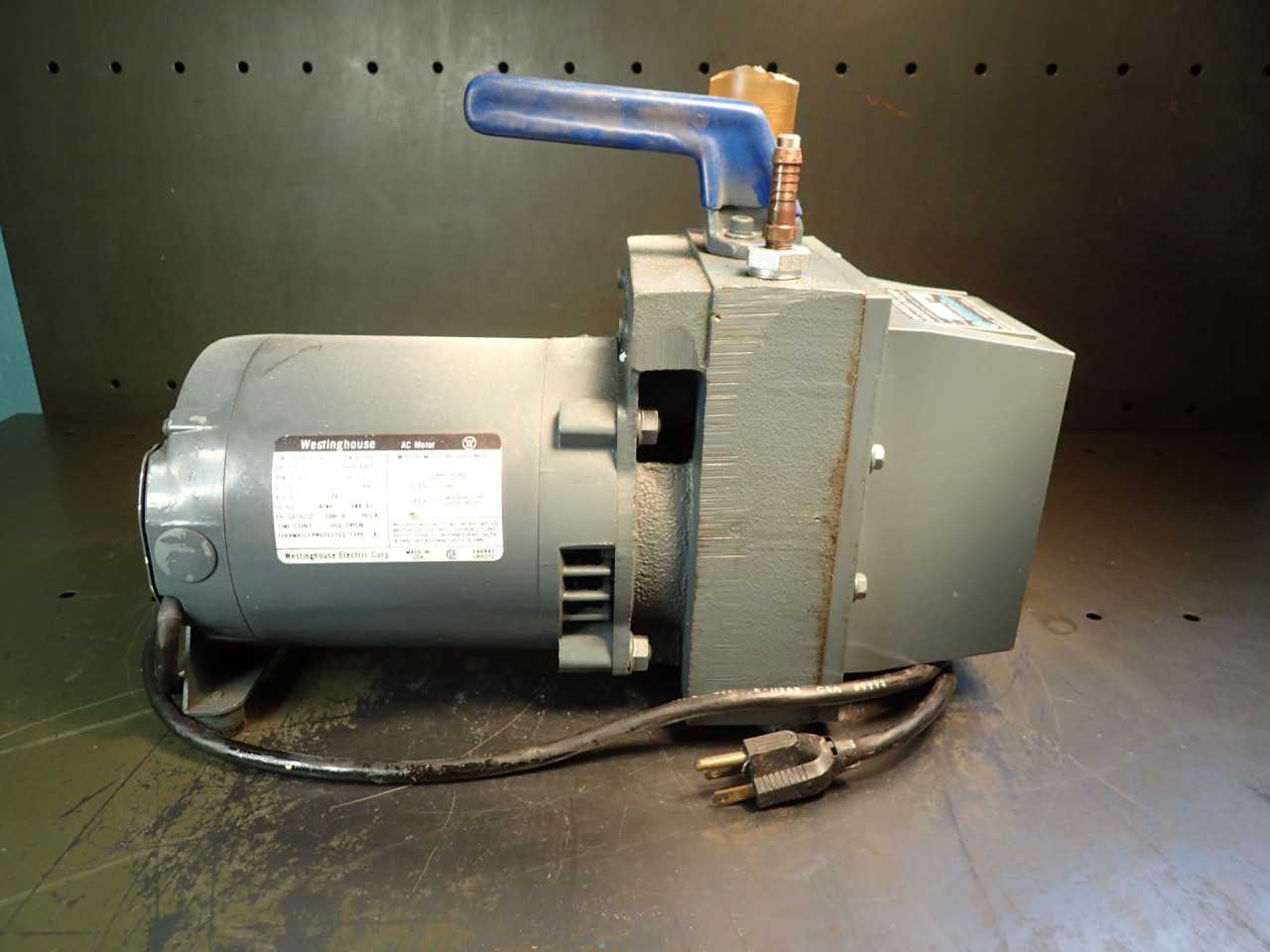Buehler 20-2850 Impregnation Vacuum Pump: Westinghouse, 115V, 1/3HP, Motor - PUMPS