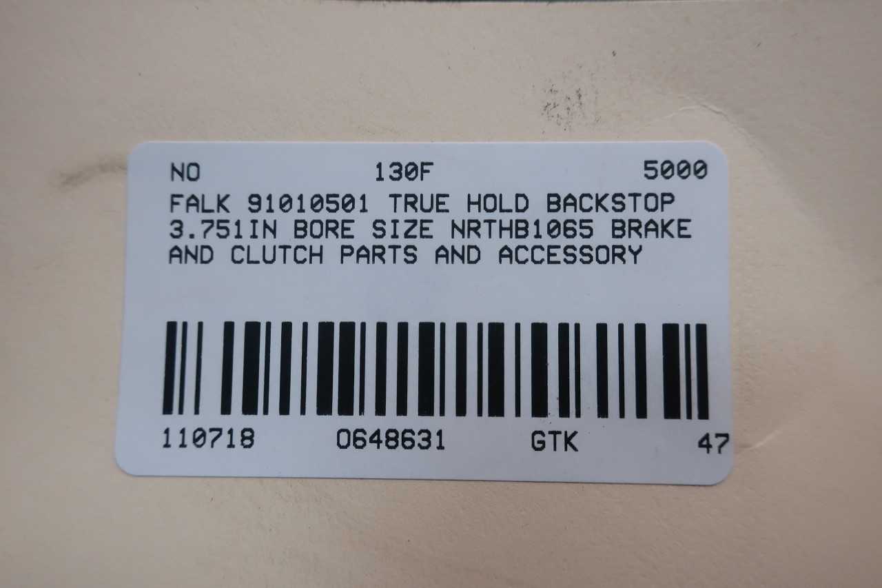 FALK 91010501 NRTHB1065 TRUE HOLD BACKSTOP 3.751IN BRAKE AND CLUTCH PARTS AND ACCESSORY - GEAR REDUCERS