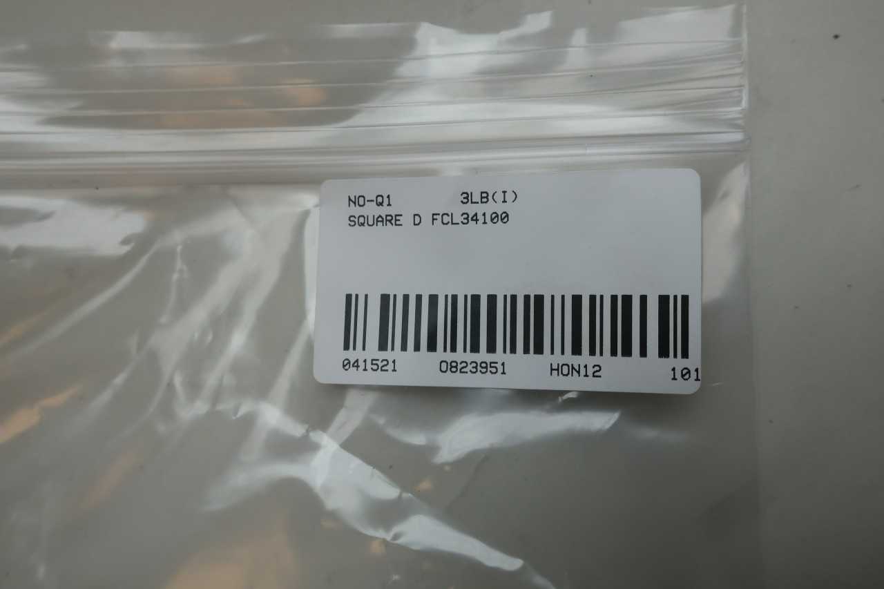SQUARE D FCL34100 3P 100A AMP 240/480V-AC MOLDED CASE CIRCUIT BREAKER - CIRCUIT BREAKERS