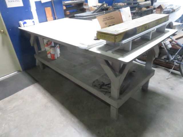 96" X 44" W X 36" wood work table - MISCELLANEOUS