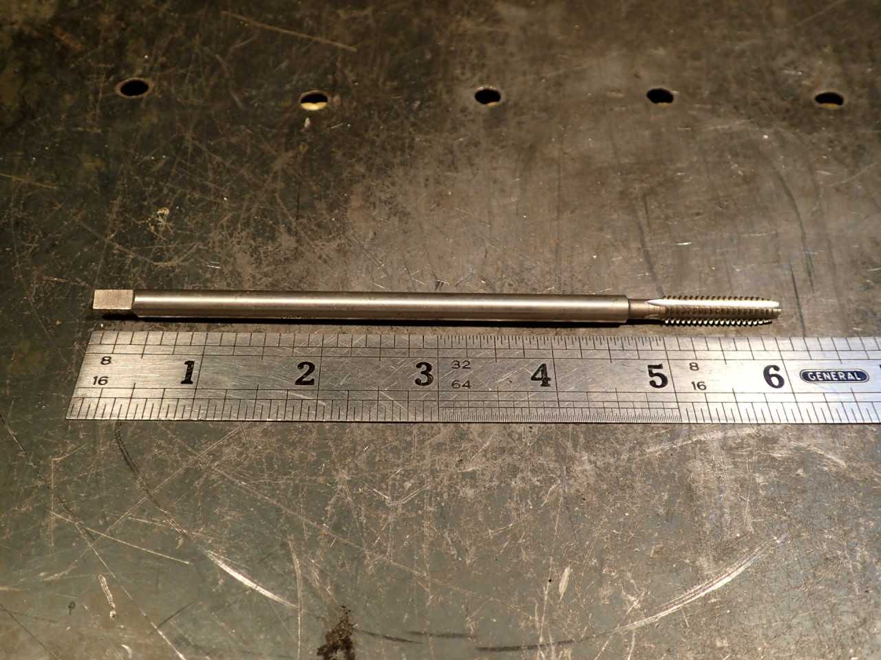 Greenfield 1/4" -20 NC 6" Extension Hand Threading Thread Tap: 4-Flute, GH-3 - HOLEMAKING TOOLS