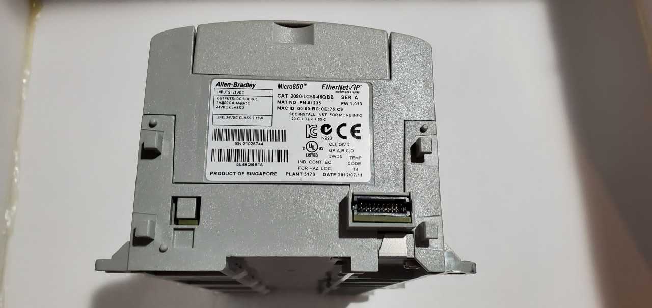 Allen Bradley Micro 850  2080-LC50-48QBB PLC - AUTOMATION & CONTROLS