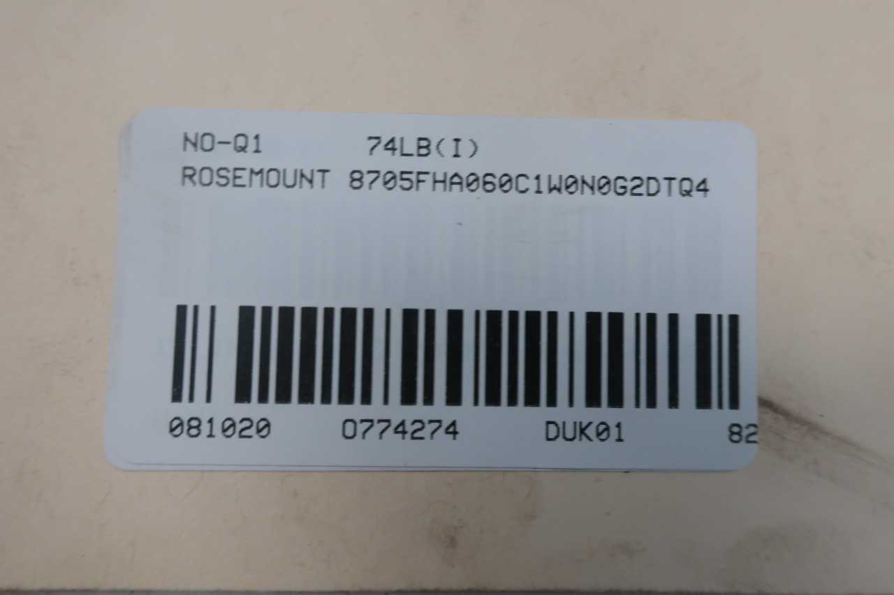 ROSEMOUNT 8705FHA060C1W0N0G2DTQ4 TUBE 6IN 40V-DC MAGNETIC FLOW METER - FLOW METER
