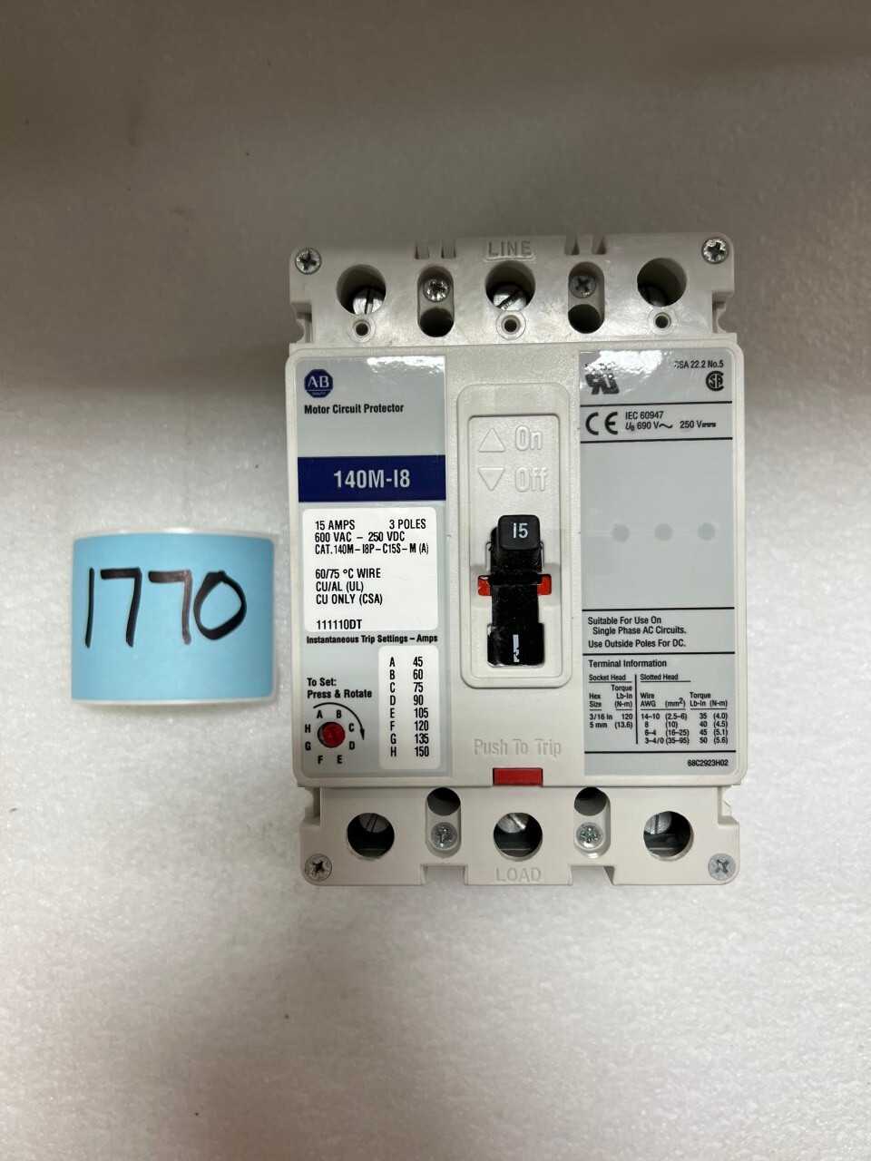 Allen Bradley circuit breakers - CIRCUIT BREAKERS