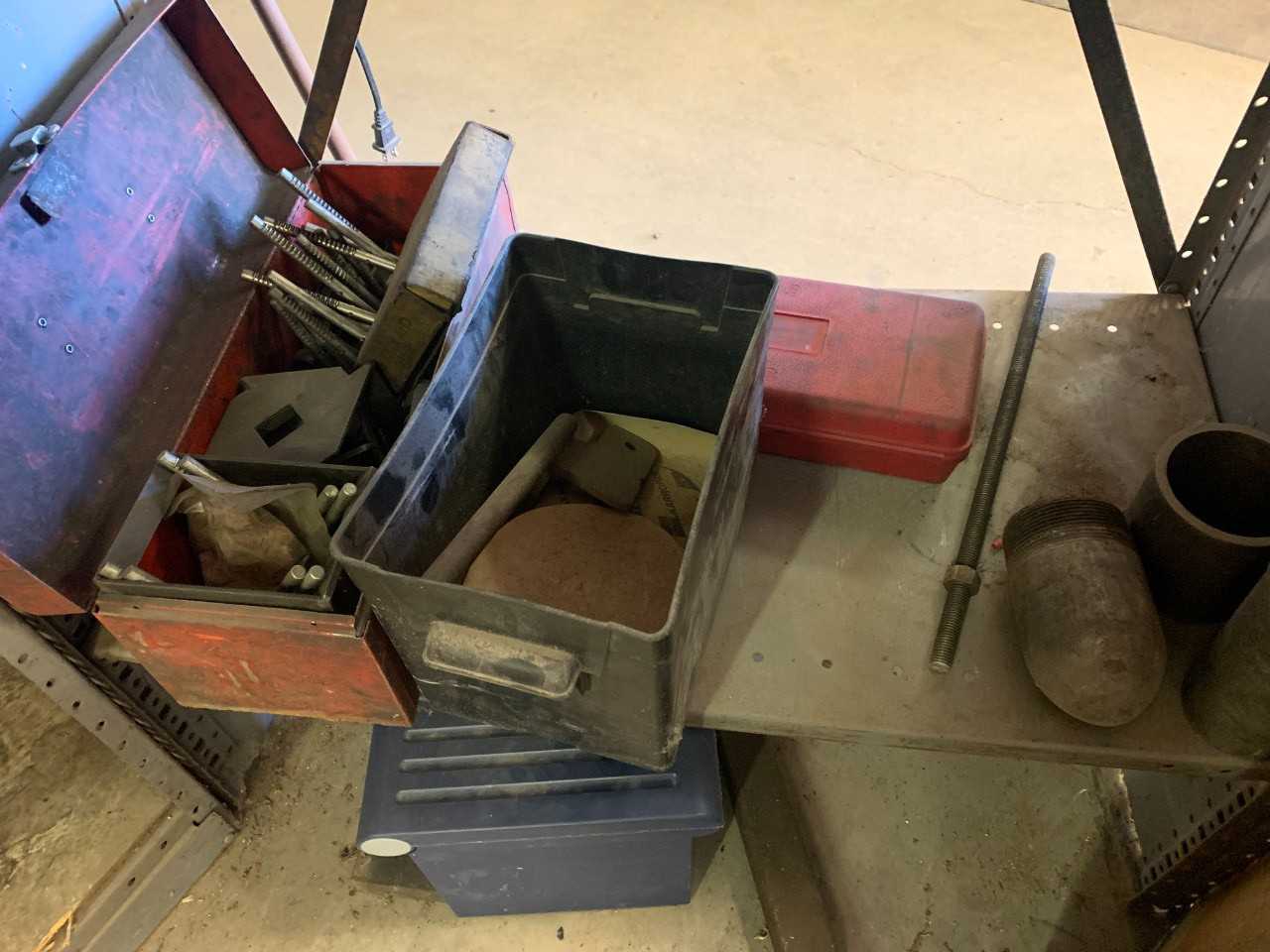 Metal shelving unitW/ contents - SHELVING