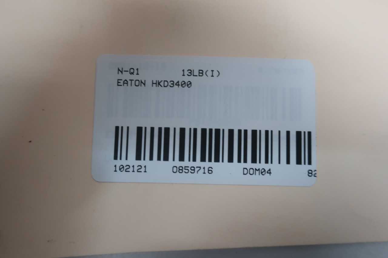 EATON HKD3400F 3P 400A AMP 600V-AC MOLDED CASE CIRCUIT BREAKER - CIRCUIT BREAKERS