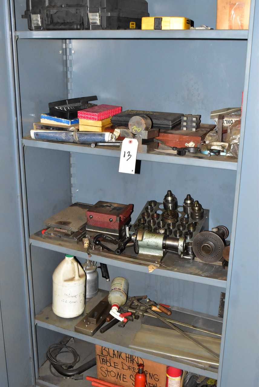 Two (2) Storage cabinets with contents including misc tooling and drawers with contents  including miscellaneous taps and drill bits - ELECTRIC POWER TOOLS