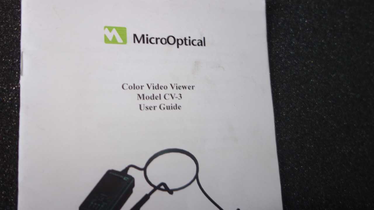 MICROOPTICAL CV-3 COLOR VIDEO VIEWER GLASSES KIT - ELECTRICAL COMPONENTS
