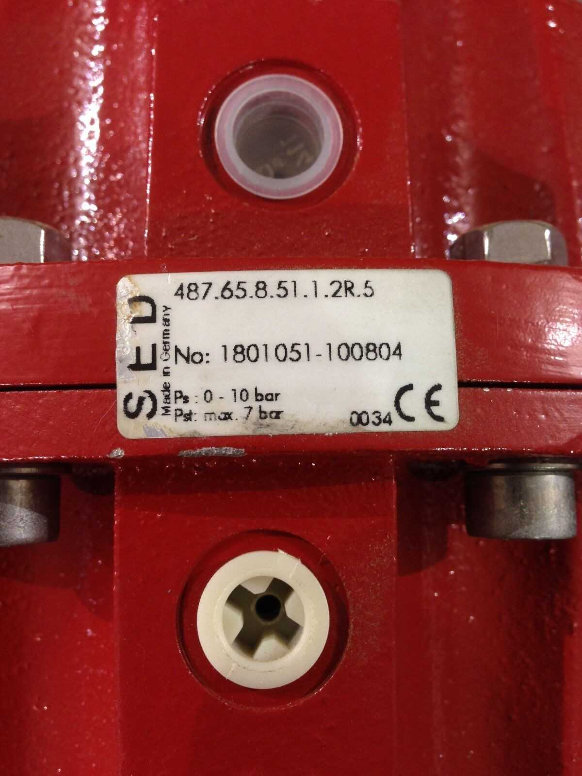 NEW SED DIAPHRAM FLOW CONTROL VALVE 487.65.8.51.1.2R.5 1801051-100804 - VALVES
