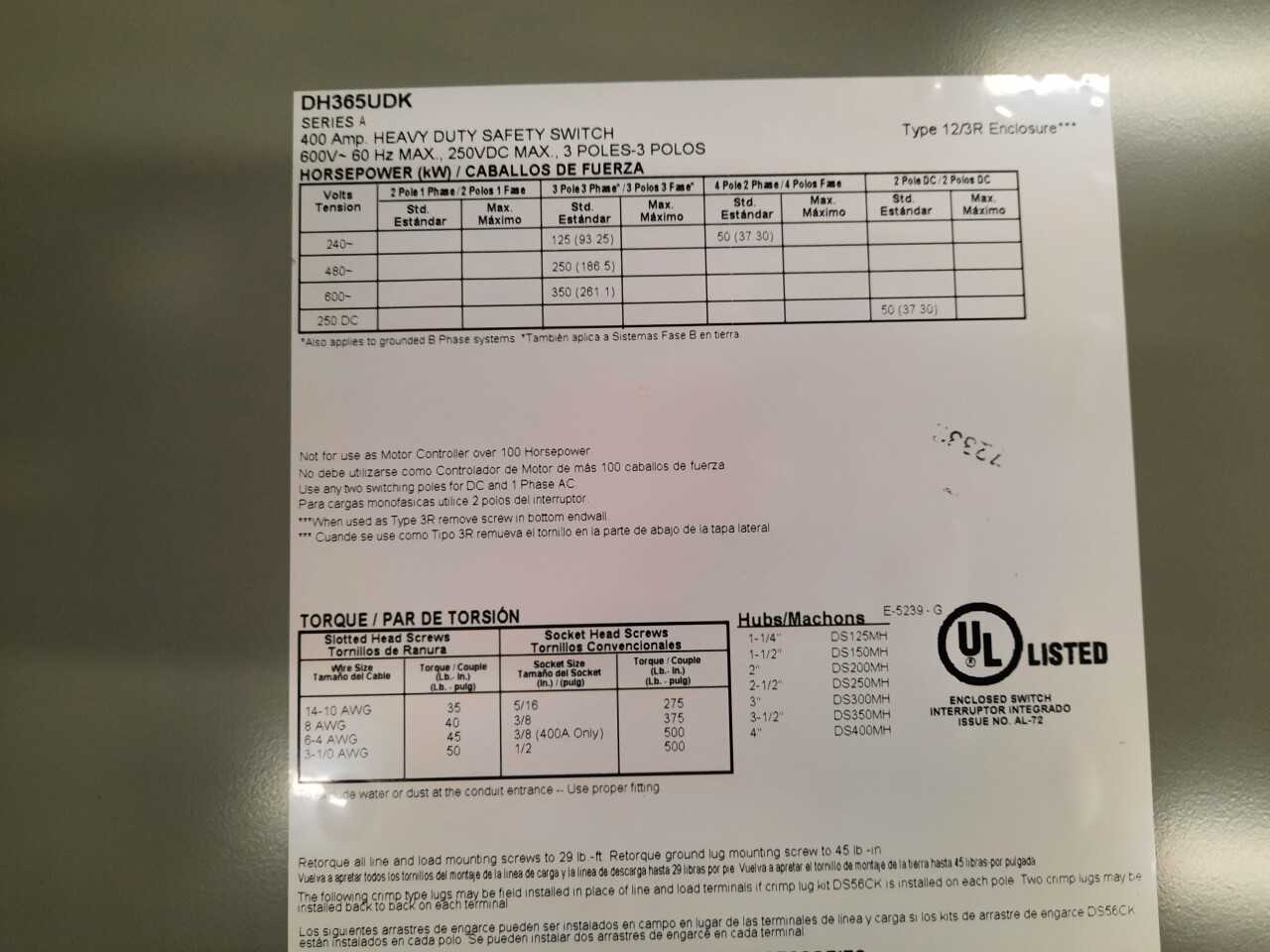 Pallet of 1x Un-Used with minor defect DH365UDK Switches - ELECTRICAL COMPONENTS