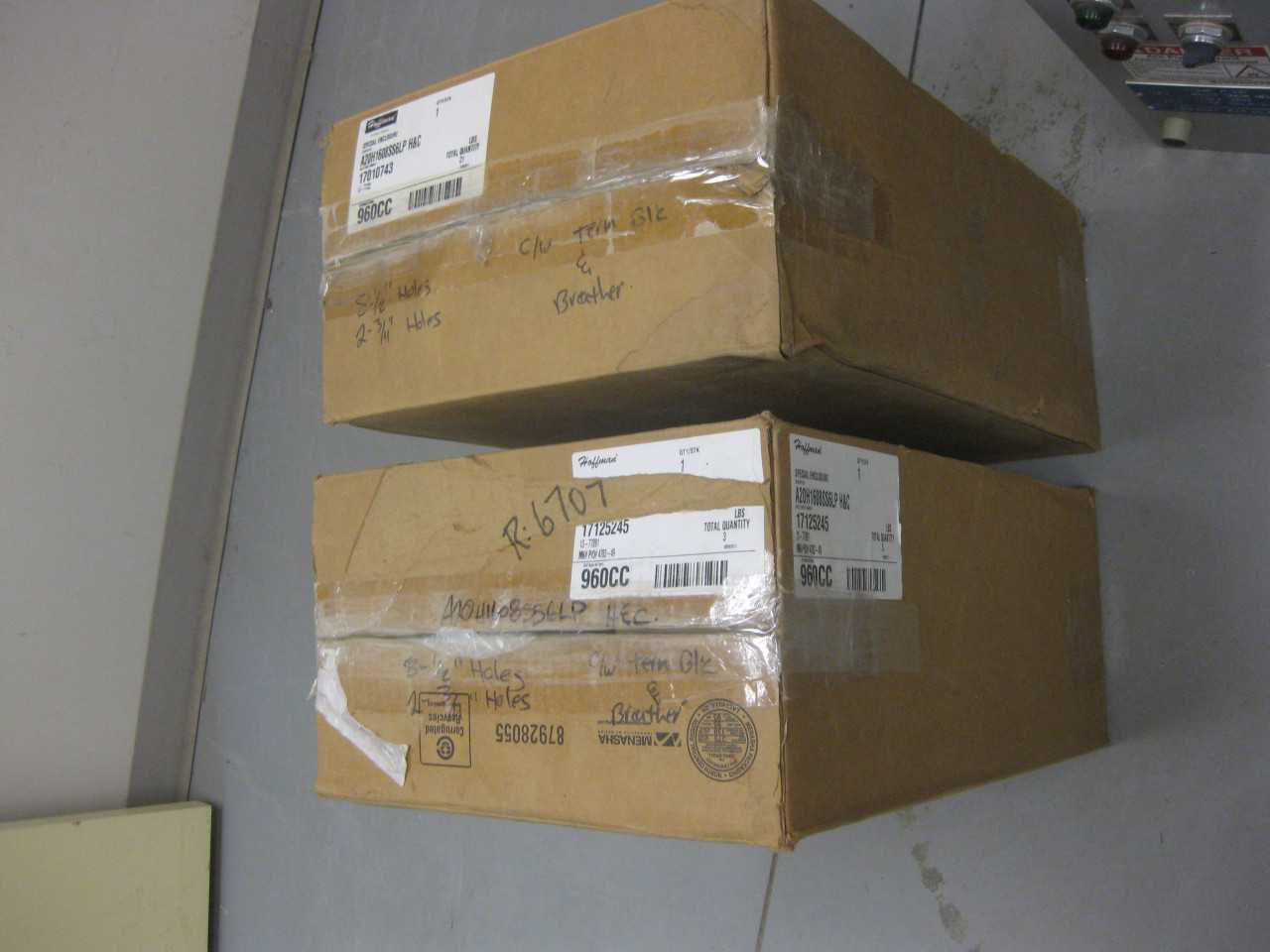 Hoffman stainless steel enclosures A20H1608SS6LP QTY 2 - ELECTRICAL ENCLOSURES