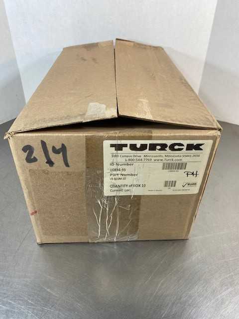 Box of 10 TURCK ID Number U0894-93 P/N VB-803M-10 Cables- New Open Box Item - ELECTRICAL COMPONENTS Box of 10 TURCK ID Number U0894-93 P/N VB-803M-10 Cables- New Open Box Item - ELECTRICAL COMPONENTS