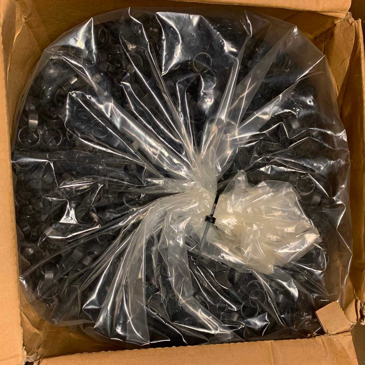 New - Lot of 7500 - Heyco 2874 OCB-875 Black Open/Closed Bushings - ELECTRICAL COMPONENTS