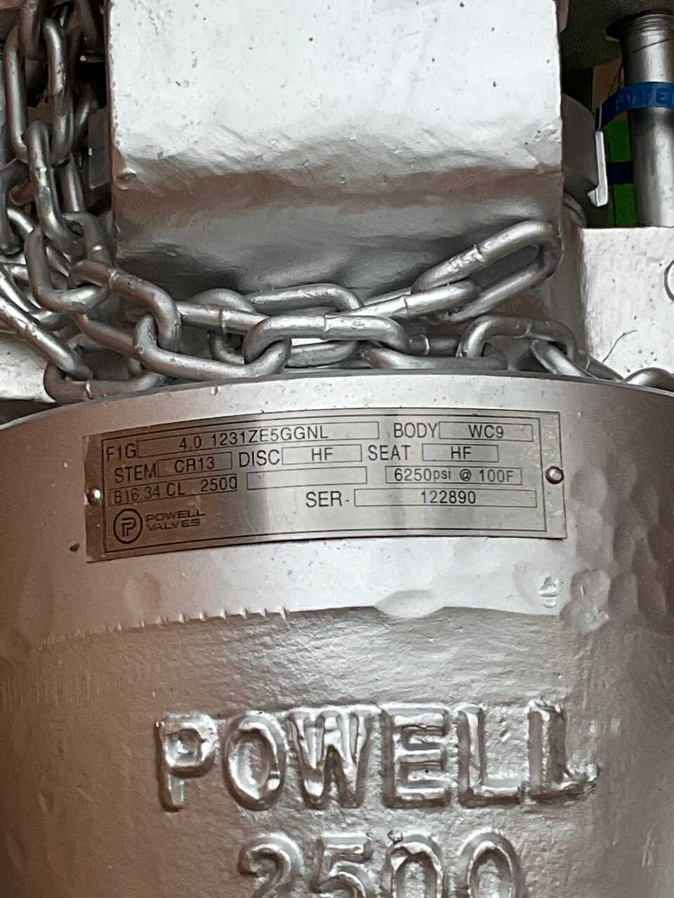 Lot of 2 Powell 4IN Piston Values - VALVES
