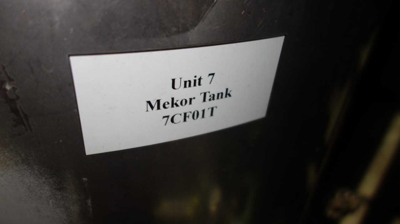 STEEL MEKOR TANK (DRAINED) - PROCESS EQUIPMENT