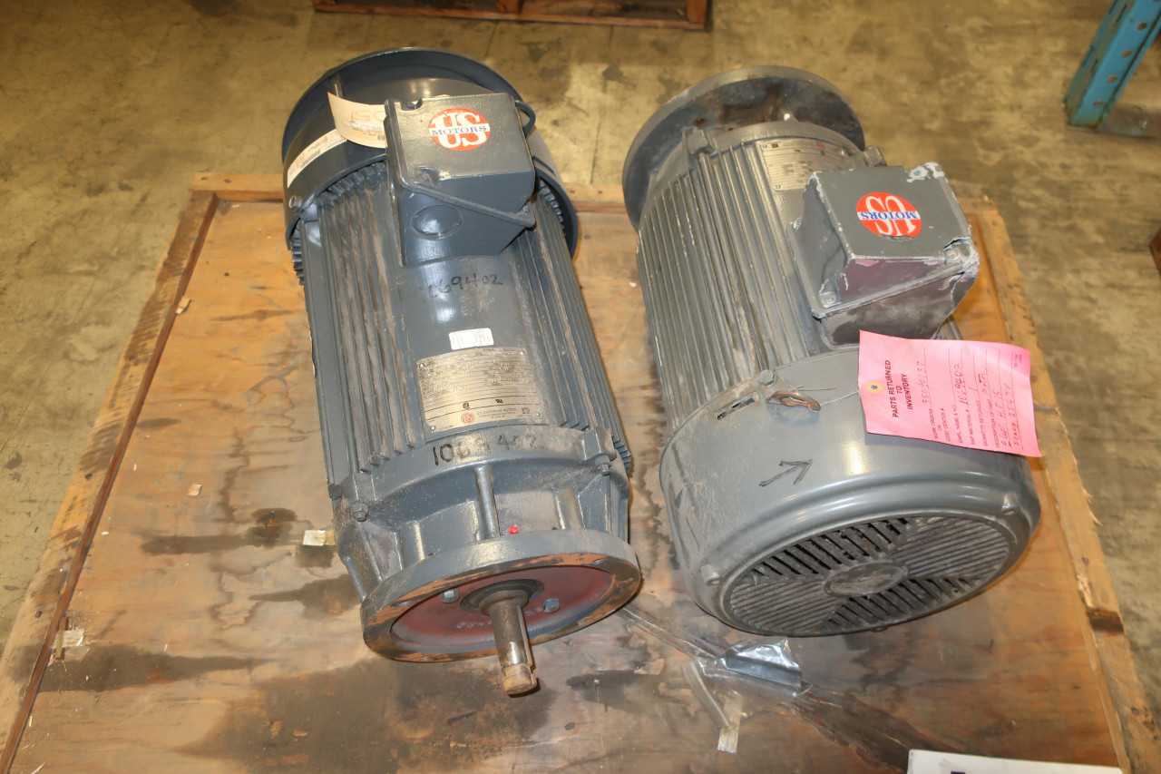 LOT OF 2 US 460V AC MOTORS - ELECTRIC MOTORS